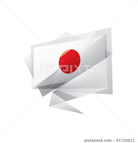 Japan flag, vector illustration on a white background Japan flag, vector illustration on a white background 45720811