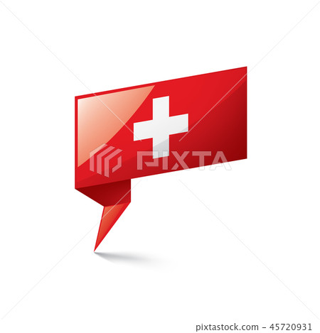 Switzerland flag, vector illustration on a white background 45720931