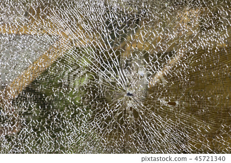 broken car window, an accident on the road. broken car window, an accident on the road. 45721340