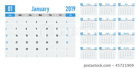 Calendar planner 2019 template Calendar planner 2019 template 45721909