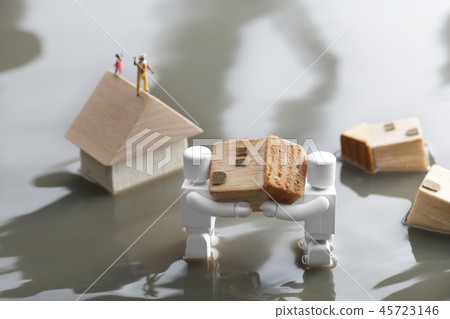 在洪水中救援的機器人 在洪水中救援的機器人 45723146