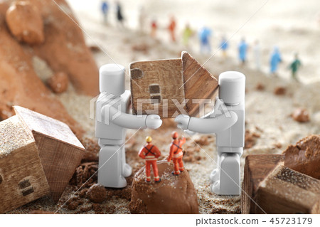 在泥土和沙子災難中救援的機器人 45723179