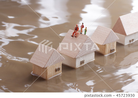 Flooded houses and isolated people Flooded houses and isolated people 45723930