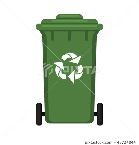 Colorful cartoon closed dumpster 45724844