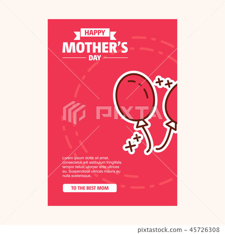 Happy Mothers's Day Typographical Design Card 45726308