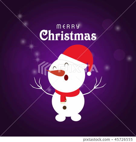 Snow man with purple background and Snow man with purple background and 45726555