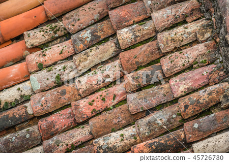 Roof tiles on an old building Roof tiles on an old building 45726780