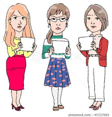 Woman who complains of anger 45727065