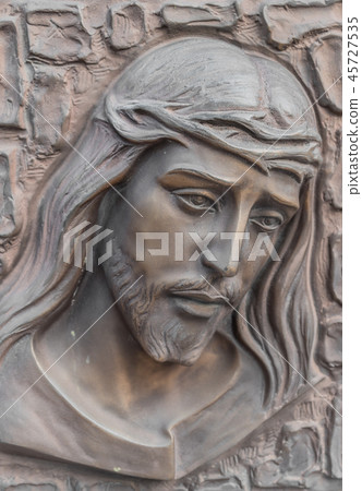 Bronze Bas-relief of Christ Bronze Bas-relief of Christ 45727535
