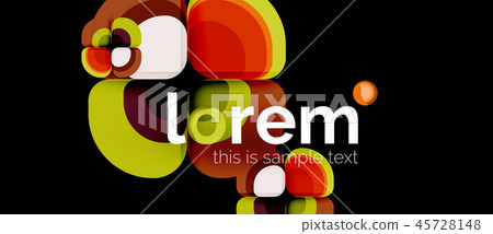 Abstract background - geometric multicolored round shapes composition. Trendy abstract layout Abstract background - geometric multicolored round shapes composition. Trendy abstract layout 45728148