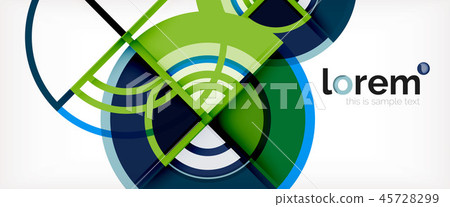 Circle abstract background, bright colorful round geometric shapes Circle abstract background, bright colorful round geometric shapes 45728299