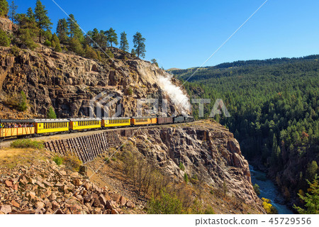 Historic steam engine train in Colorado, USA Historic steam engine train in Colorado, USA 45729556