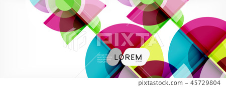 Abstract background - multicolored circles, trendy minimal geometric design 45729804