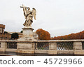Ponte Sant'Angelo天使在羅馬，意大利Castel Sant Angelo在羅馬 45729966