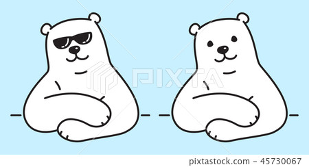 Bear vector polar Bear logo icon sunglasses cute 45730067