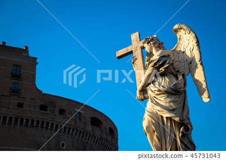 Catholic angel with cross 45731043