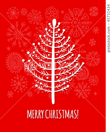 Christmas tree, greeting card for your design Christmas tree, greeting card for your design 45731434