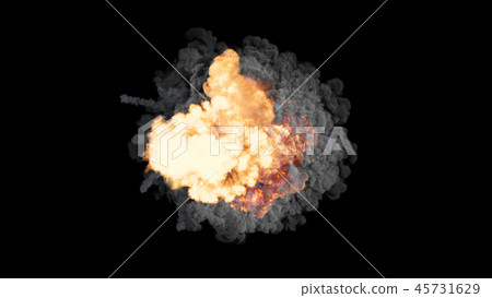 3D rendering of voluminous colorful explosions 45731629