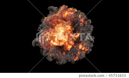 3D rendering of voluminous colorful explosions 45731633