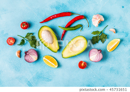 Ingredients for guacamole 45731651