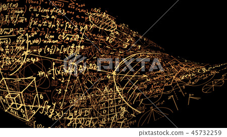 Abstract blocks of mathematical formulas Abstract blocks of mathematical formulas 45732259