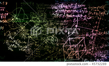 Abstract blocks of mathematical formulas 45732289