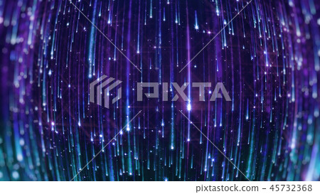 3D rendering of the falling of bright particles 45732368