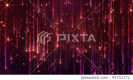 3D rendering of the falling of bright particles 45732371