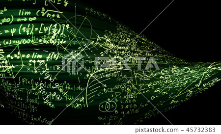 3D rendering of the falling of bright particles 3D rendering of the falling of bright particles 45732383