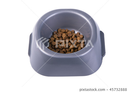 Bowl with dry cat food Bowl with dry cat food 45732888