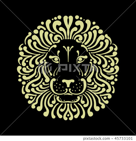 Lion face logo, sketch for your design 45733101