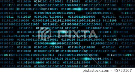 blue digital binary code web cyber technology... - Stock Illustration ...