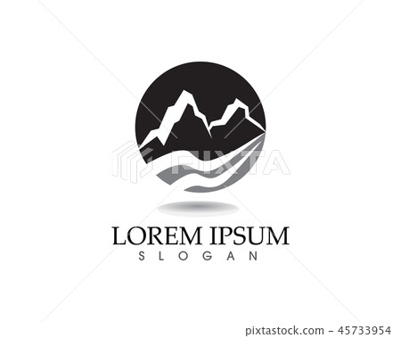 Mountain nature landscape logo and symbols icons Mountain nature landscape logo and symbols icons 45733954