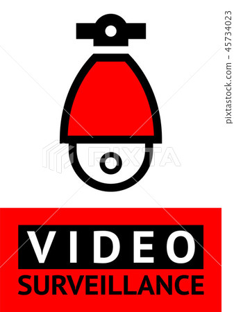 Notice Video cctv symbol sticker for print Notice Video cctv symbol sticker for print 45734023