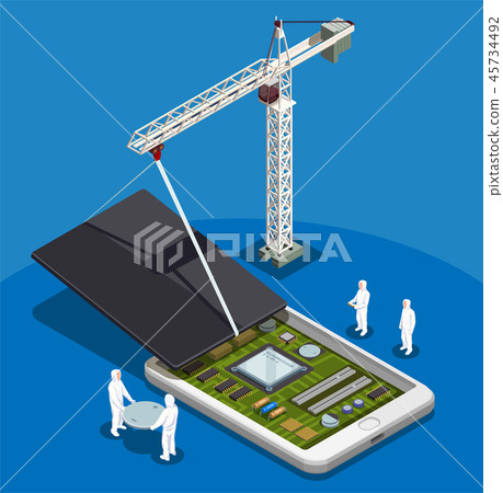 Semiconductor Isometric Composition Semiconductor Isometric Composition 45734492