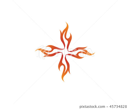Fire vector icon logo - Stock Illustration [45734828] - PIXTA