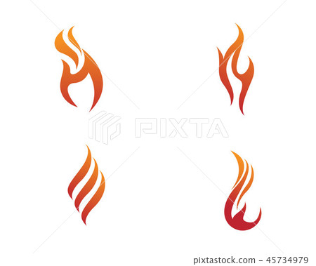 Fire vector icon logo - Stock Illustration [45734979] - PIXTA