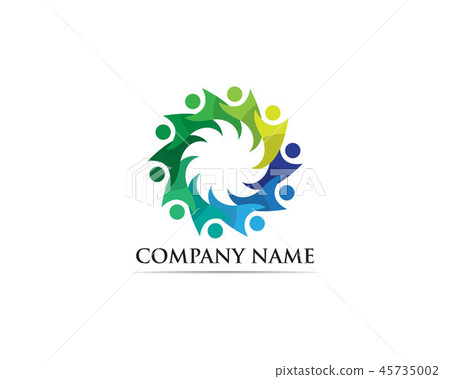Adoption and community care Logo template vector 45735002