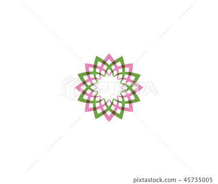 floral flower logo and symbols  45735005