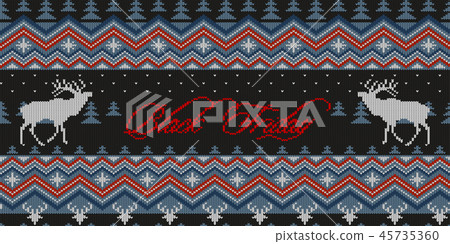 Black Friday. Winter knitted seamless deer pattern Black Friday. Winter knitted seamless deer pattern 45735360