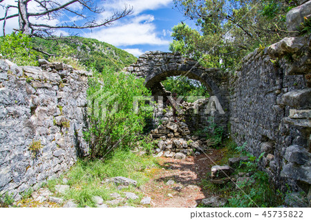Ruin of Saint Hadrian Church, Labin, Croatia 45735822