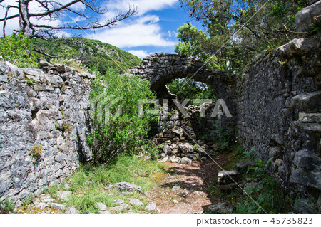 Ruin of Saint Hadrian Church, Labin, Croatia 45735823