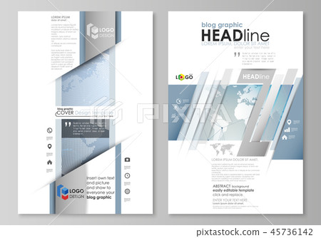 The abstract minimalistic vector illustration of the editable layout of two modern blog graphic The abstract minimalistic vector illustration of the editable layout of two modern blog graphic 45736142