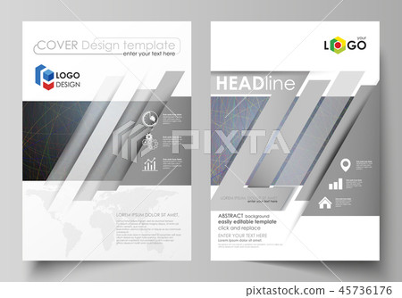 Business templates for brochure, magazine, flyer, booklet. Cover design template, vector layout in 45736176