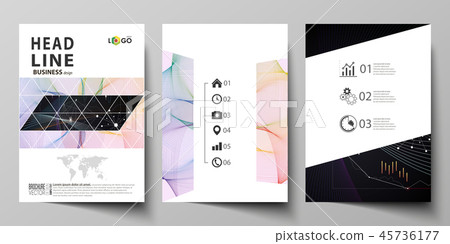 Business templates for brochure, flyer, annual report. Cover design template, vector layout in A4 45736177