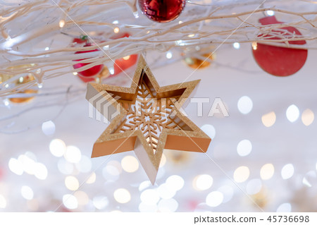 Graphic material (Background, Balls, Illuminations, Christmas) 45736698