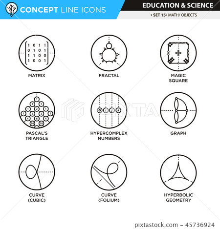 Concept Line Icons Set 14 Math 45736924