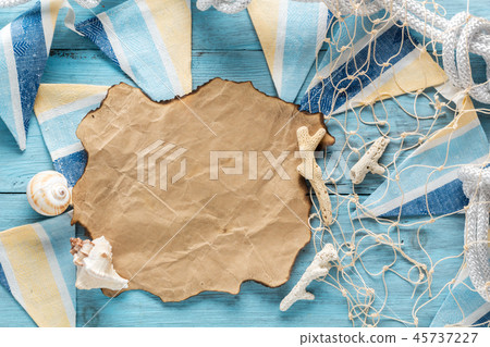 postcard in marine style postcard in marine style 45737227