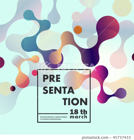 Vector futuristic design template with abstract fluid gradient connect shapes 45737433