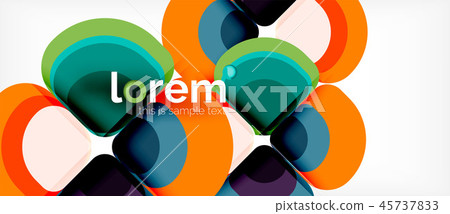 Round triangles geometric shapes composition 45737833